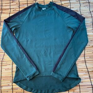JL Racing Mens Large Green Black Stripe Long Sleeve Rowing Training Top USA